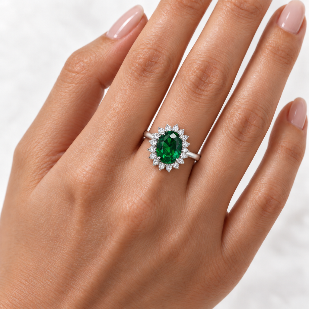 Anel Ajustável Royal Oval 14mm em Prata 925