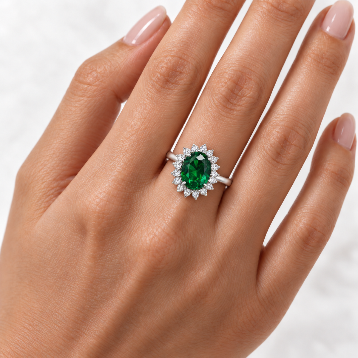 Verstelbare ring Royal Ovaal 14mm in 925 zilver