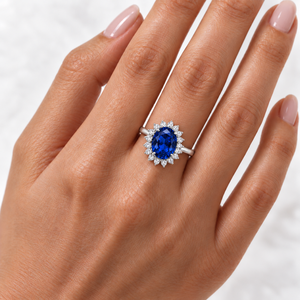 Anello Royal Ovale 14mm a taglie in Argento 925