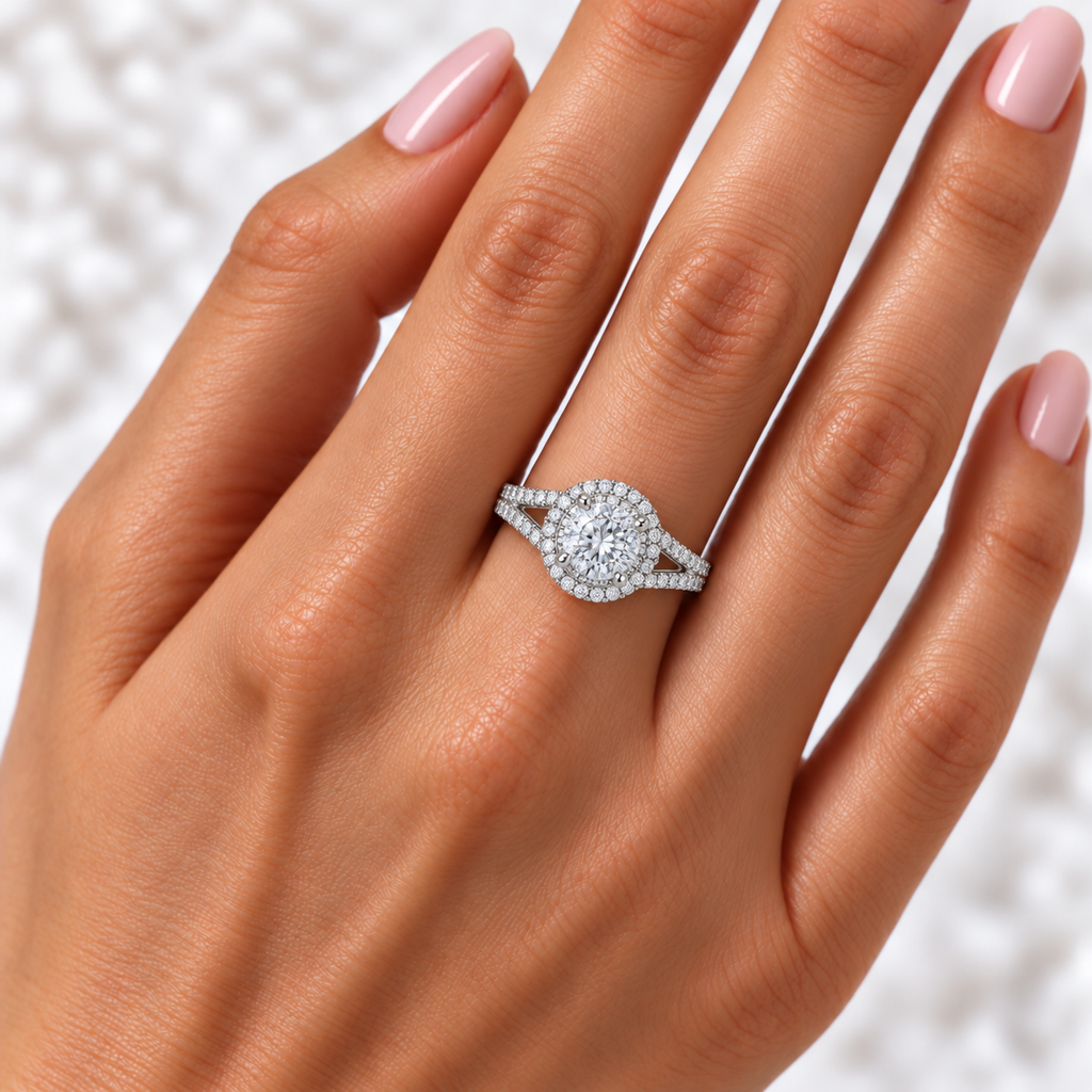 Verstelbare ring met hart van 925 zilver