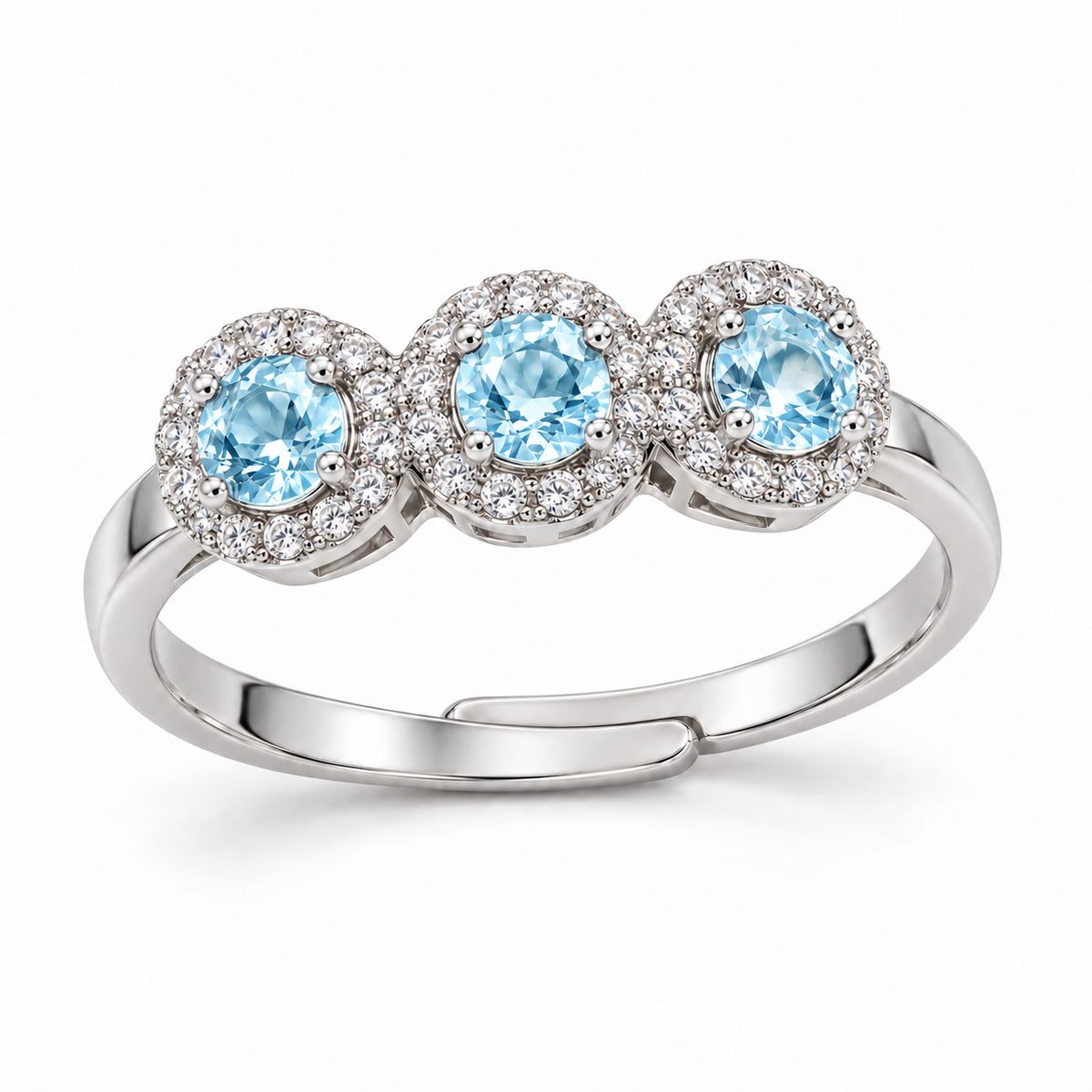 Verstelbare ring met hart van 925 zilver
