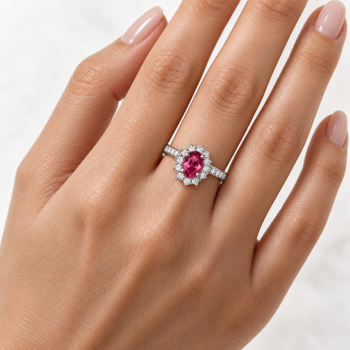 Verstelbare ring Royal Ovaal 11mm in 925 zilver