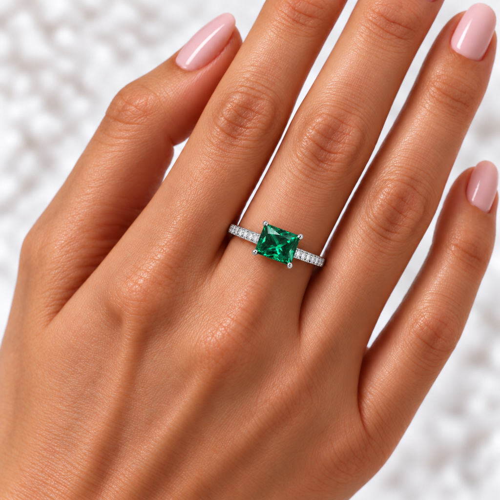 Verstelbare ring met hart van 925 zilver