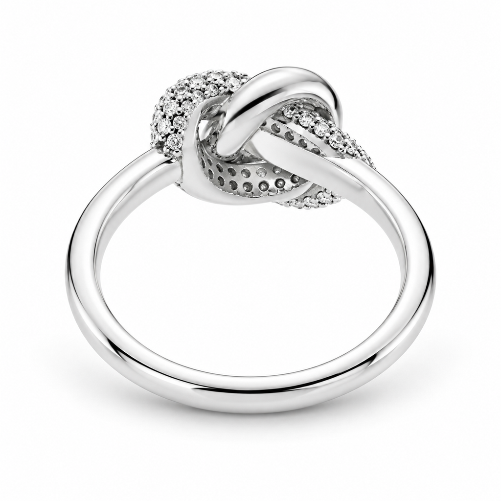 Verstelbare ring met hart van 925 zilver