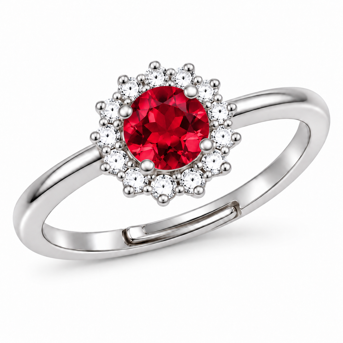 Verstelbare ring Royal Rond 11mm in 925 zilver