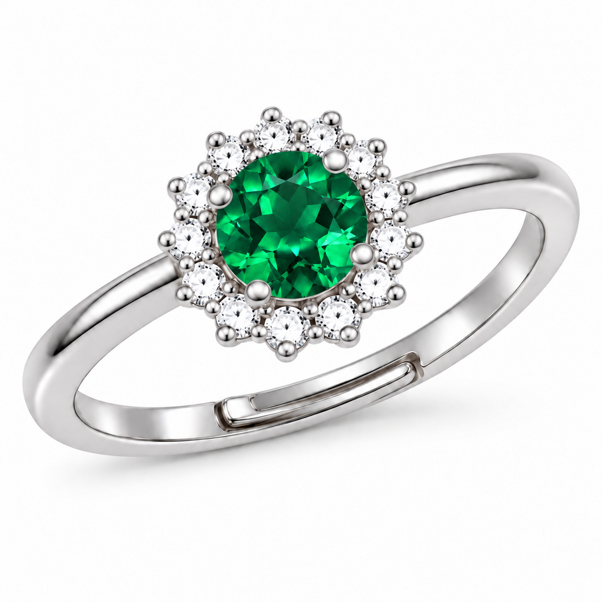 Verstelbare ring Royal Rond 11mm in 925 zilver