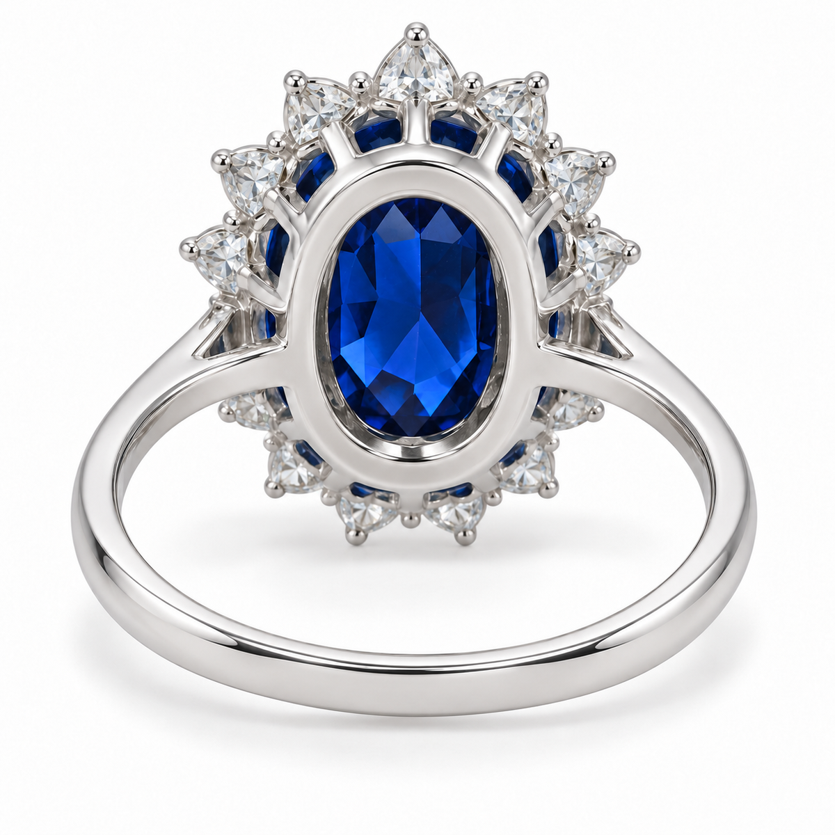 Ring Royal Ovaal 14mm in maten van 925 zilver