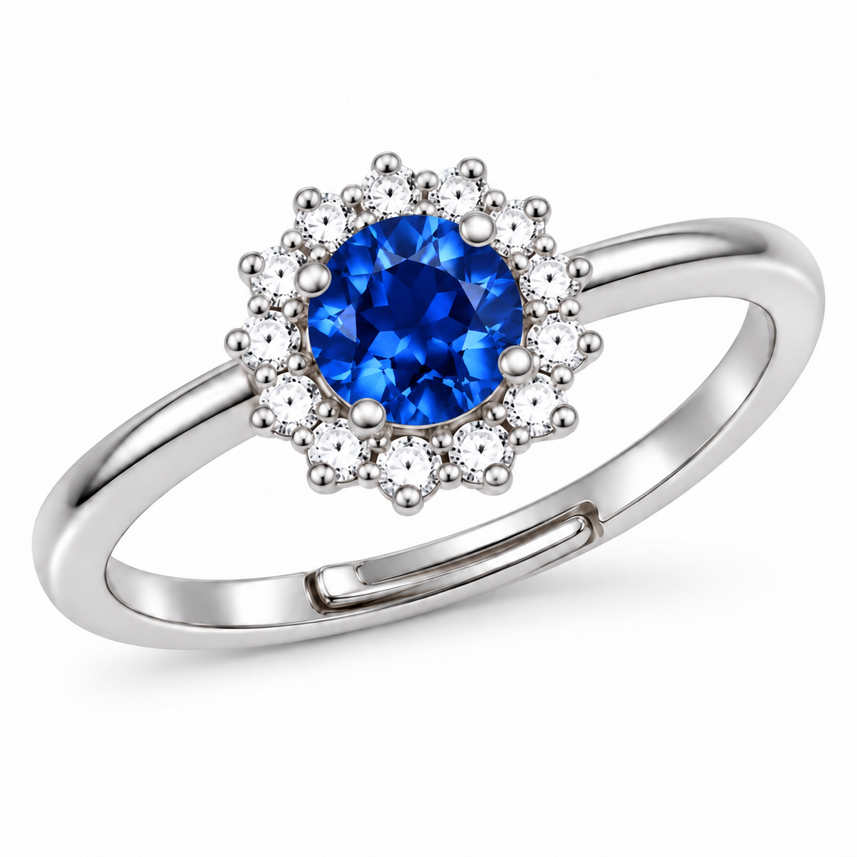 Verstelbare ring Royal Rond 11mm in 925 zilver
