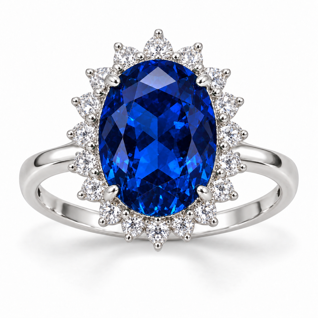 Anello Royal Ovale 14mm a taglie in Argento 925