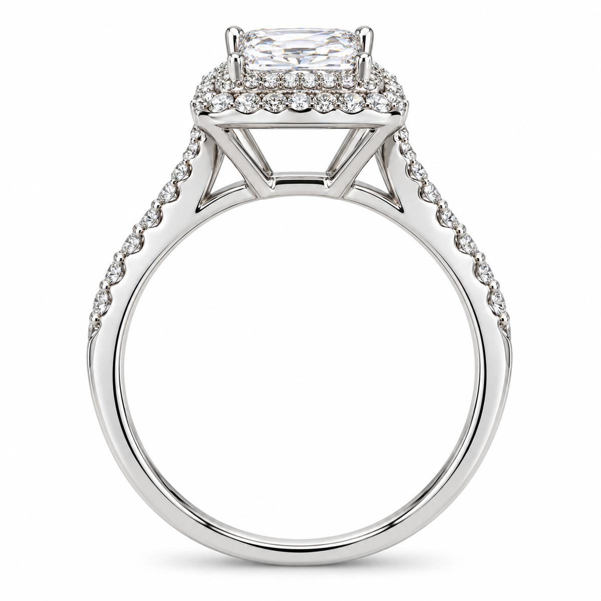 Verstelbare ring met hart van 925 zilver