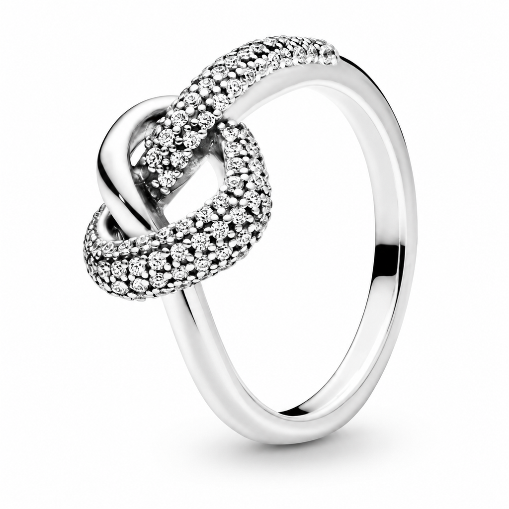 Verstelbare ring met hart van 925 zilver