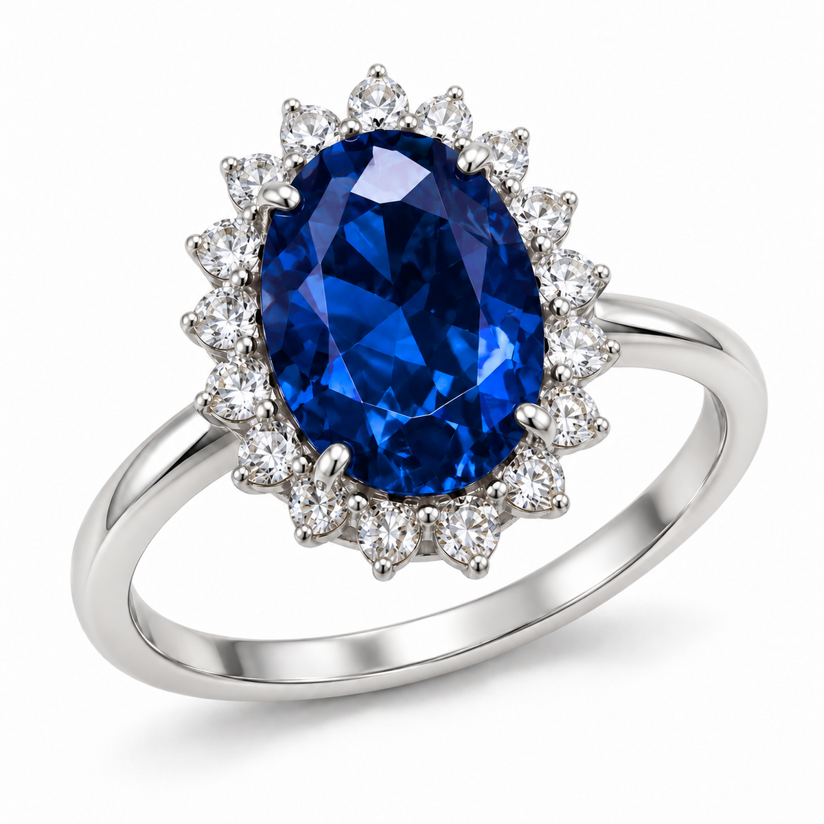 Ring Royal Ovaal 14mm in maten van 925 zilver