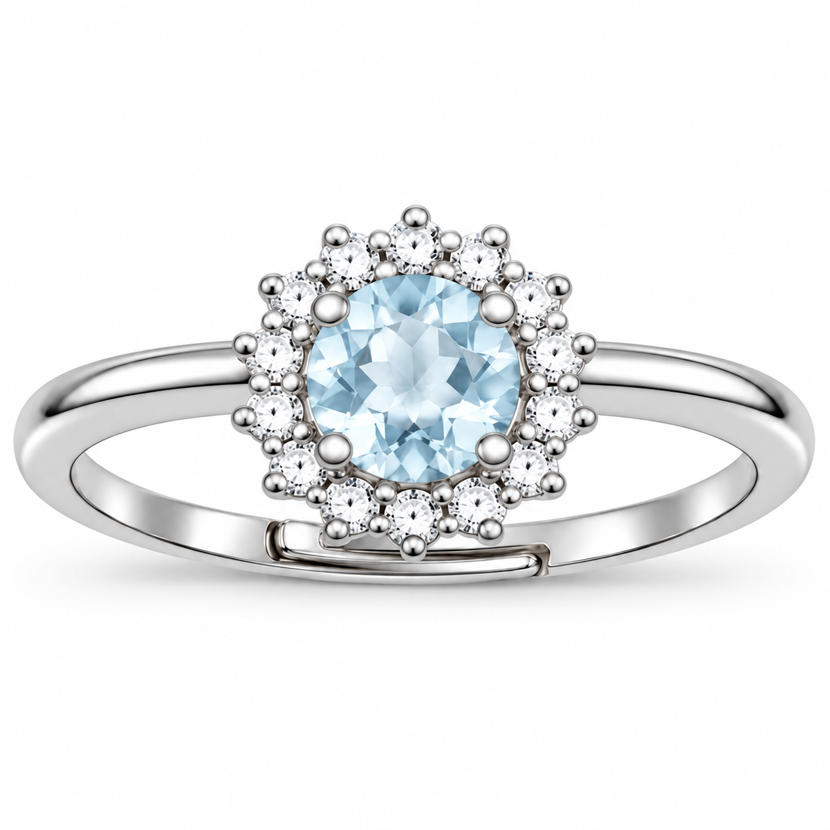 Verstelbare ring Royal Rond 11mm in 925 zilver