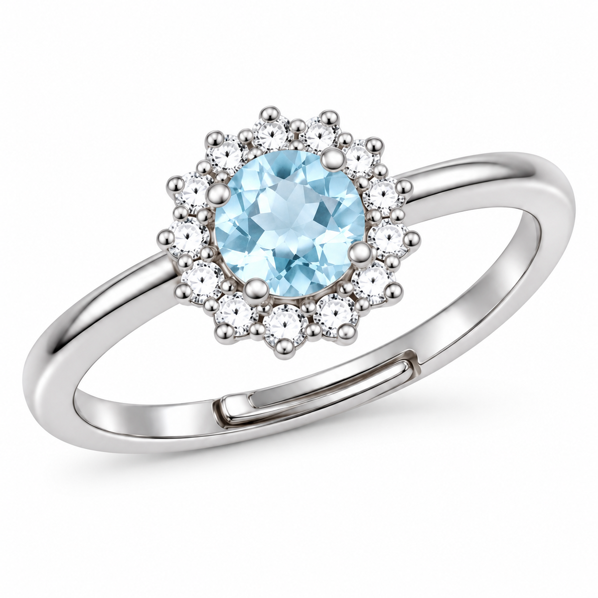 Verstelbare ring Royal Rond 11mm in 925 zilver