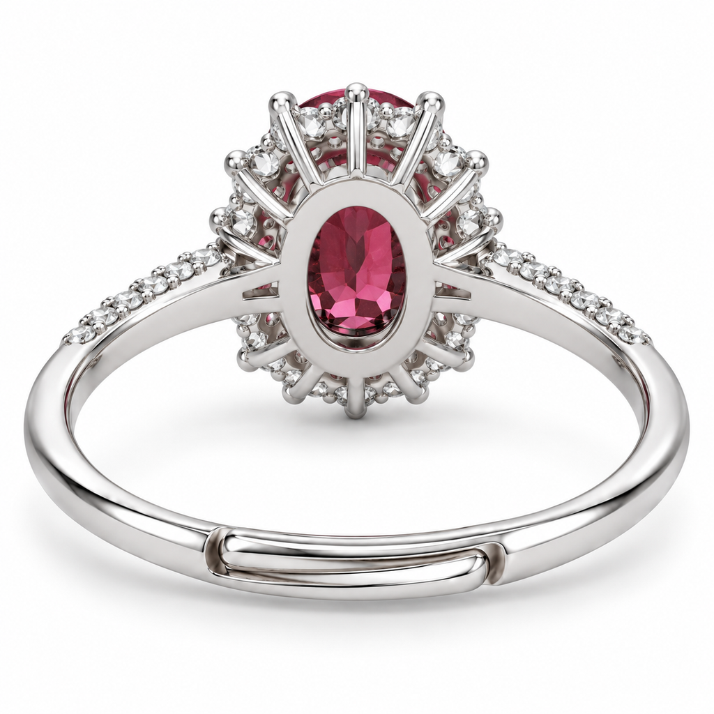 Anel Ajustável Royal Oval 11mm em Prata 925