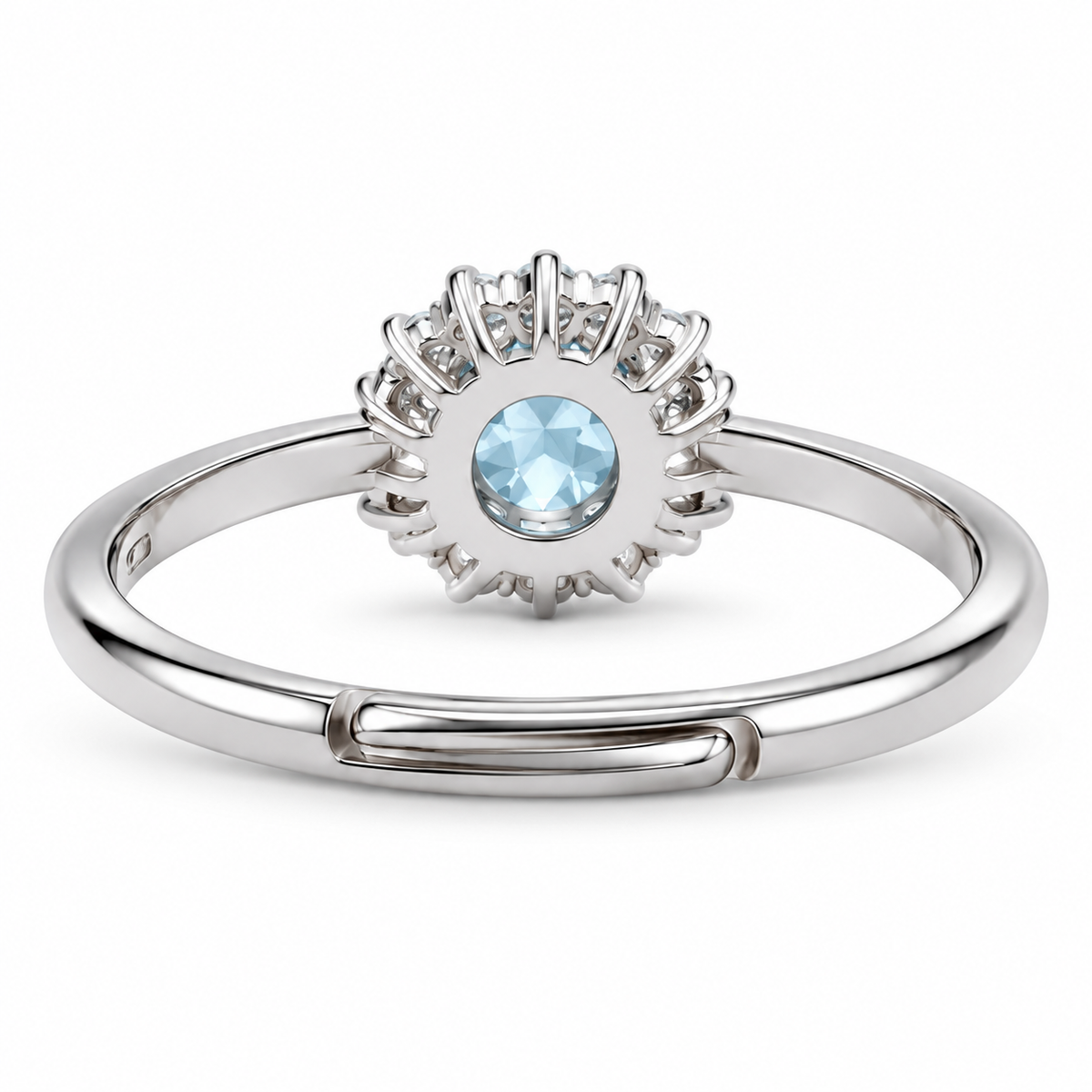 Verstelbare ring Royal Rond 11mm in 925 zilver