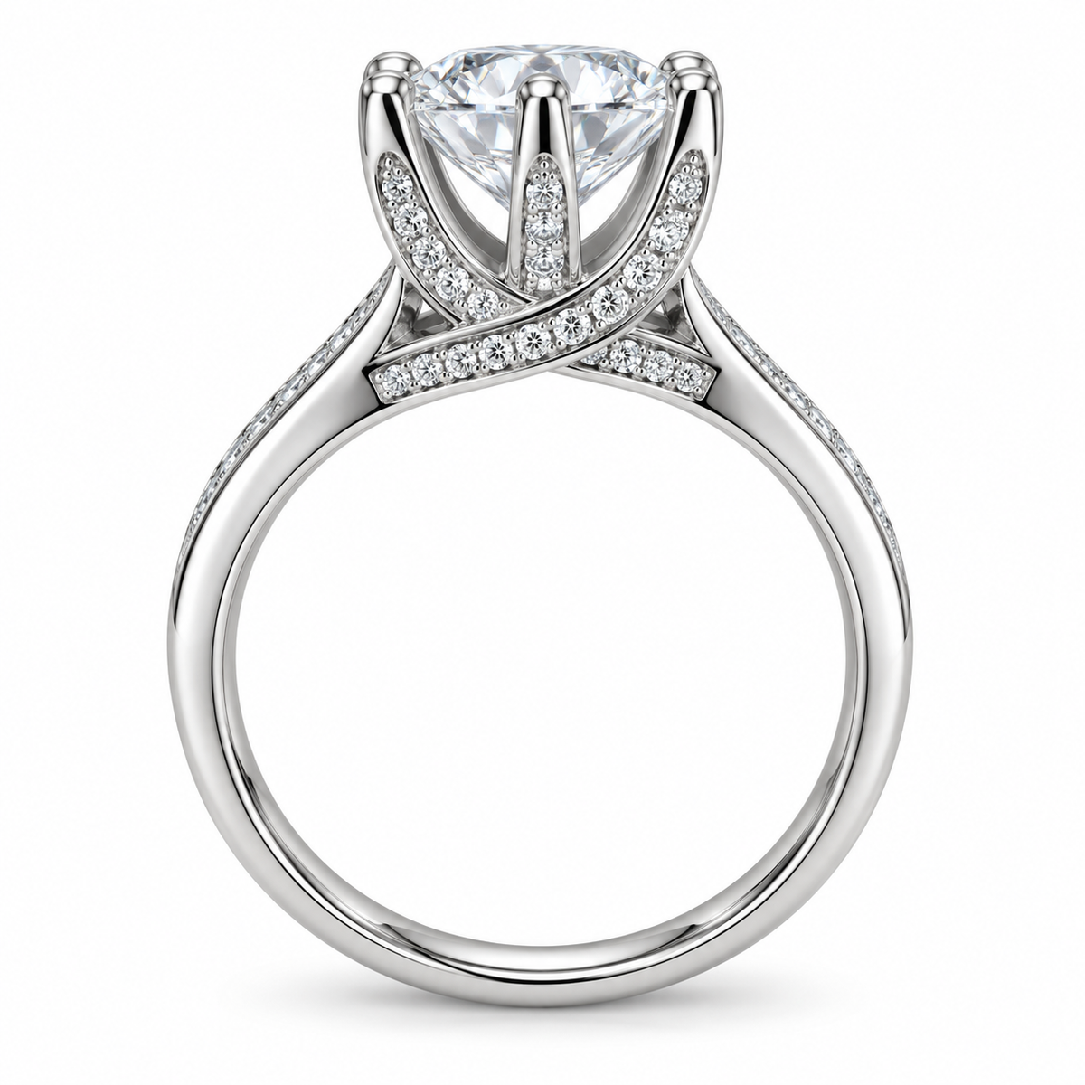 Verstelbare ring met hart van 925 zilver