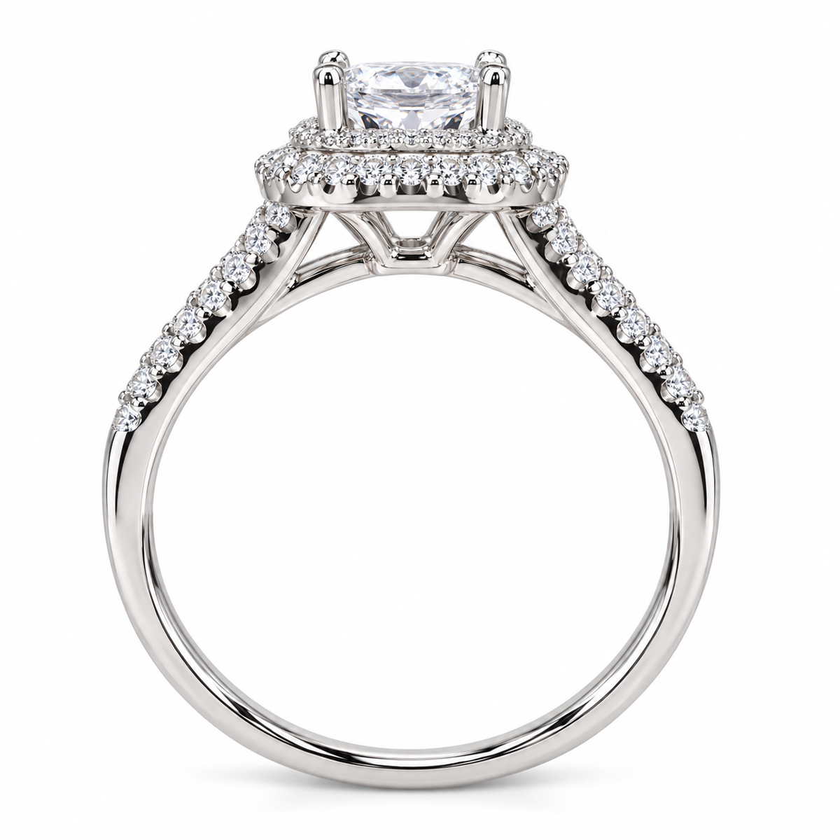 Verstelbare ring met hart van 925 zilver