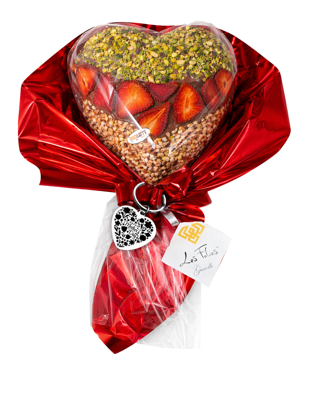 Cuore al cioccolato Gourmet Trigusto Fragole doppia sorpresa