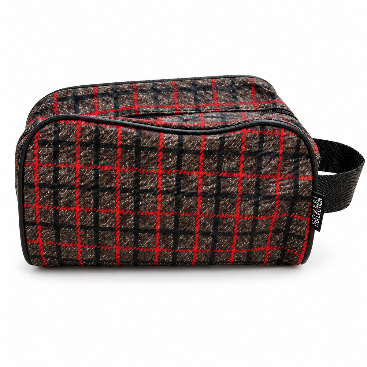 Set Coveri Collection con Sciarpa a Righe Sottili e Beauty Case Tartan