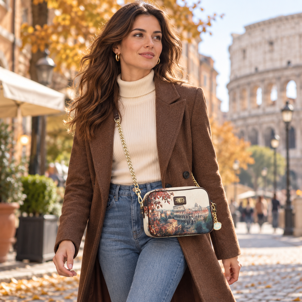 Borsa a tracolla Ynot Roma City Painted