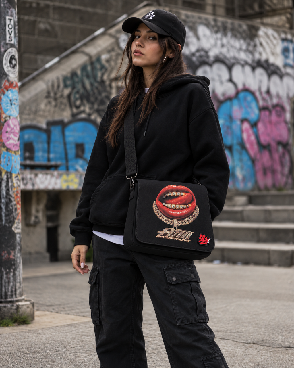 Borsa a tracolla Grillz Collab. ArtSupermoney R372 Edizione Limitata