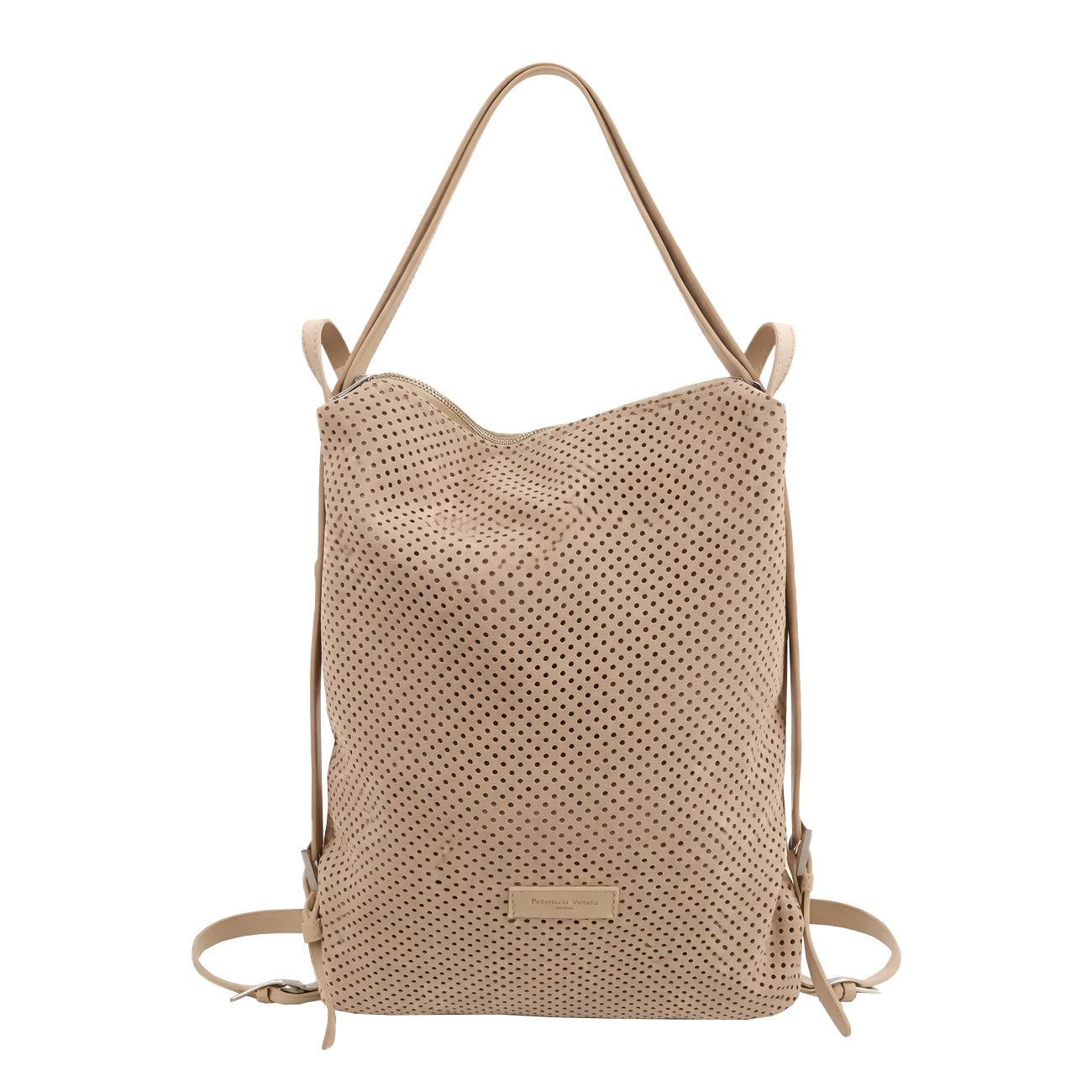 Borsa Zaino in pelle Nabuk forellata Pelletteria Veneta Forello in vera pelle