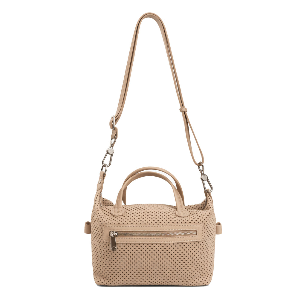 Borsa Bauletto medio in pelle Nabuk forellata Pelletteria Veneta Forello in vera pelle