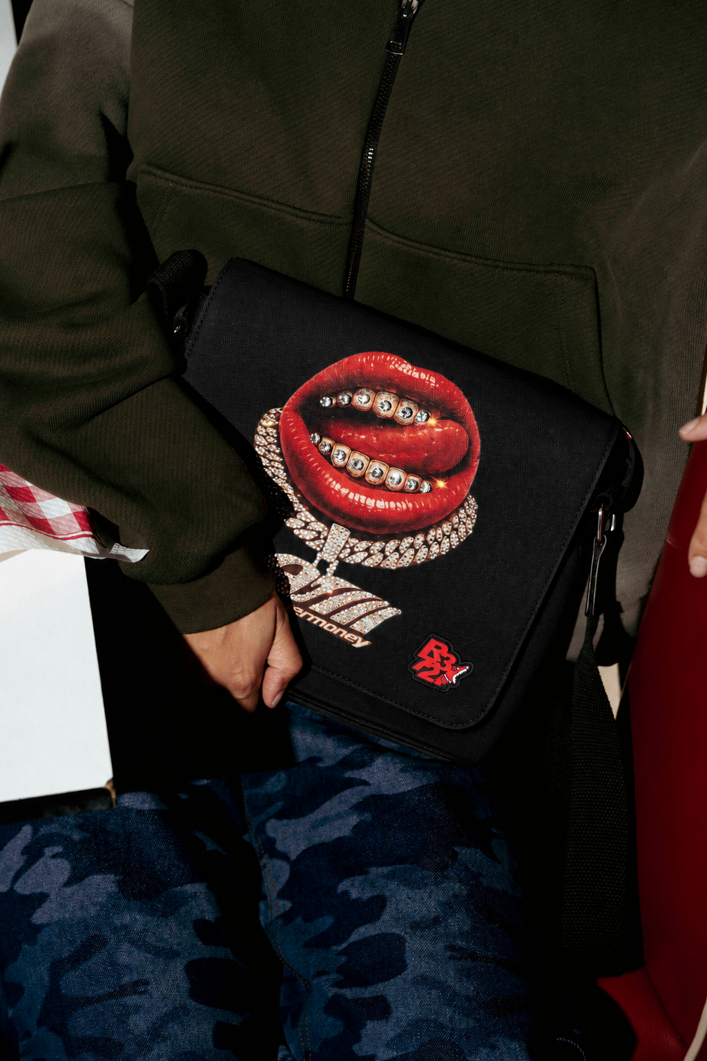Borsa a tracolla Grillz Collab. ArtSupermoney R372 Edizione Limitata