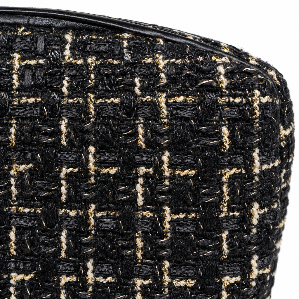 Set Regalo Donna con Sciarpa con Paillettes e Pochette in Tweed