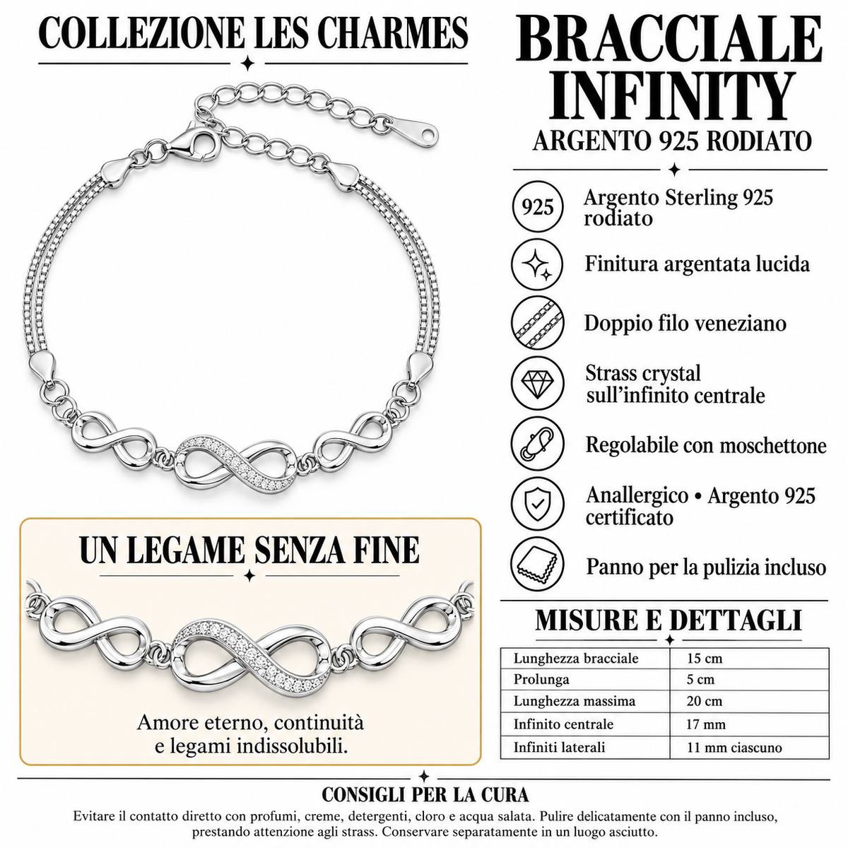 Bracelet Infini en Argent 925