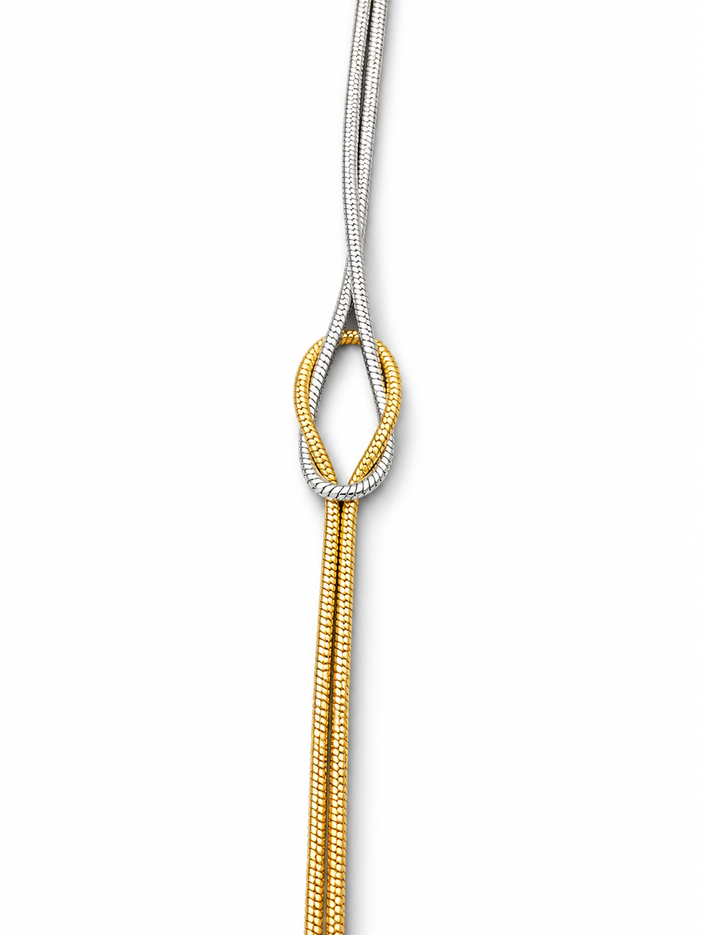 Bracciale Nodo Snake doppio filo in Acciaio Inox