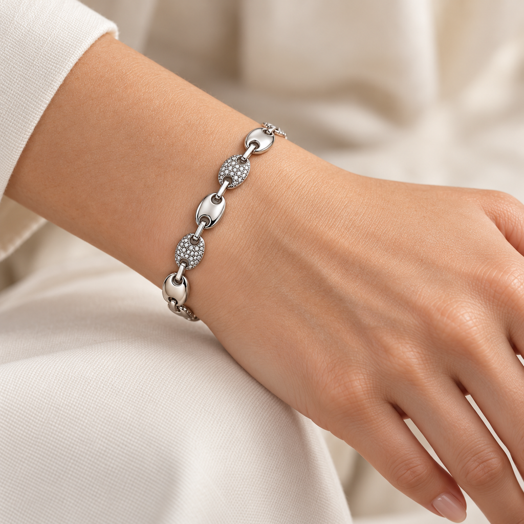 Bracciale con Linguette in Argento 925