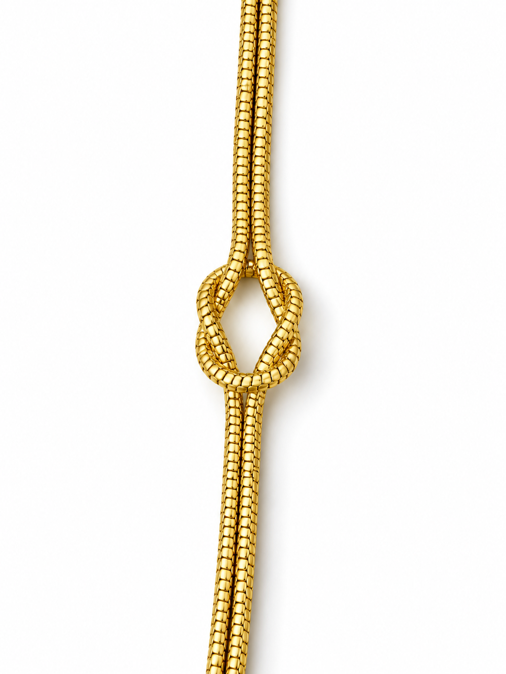 Bracciale Nodo Rigido doppio filo in Acciaio Inox