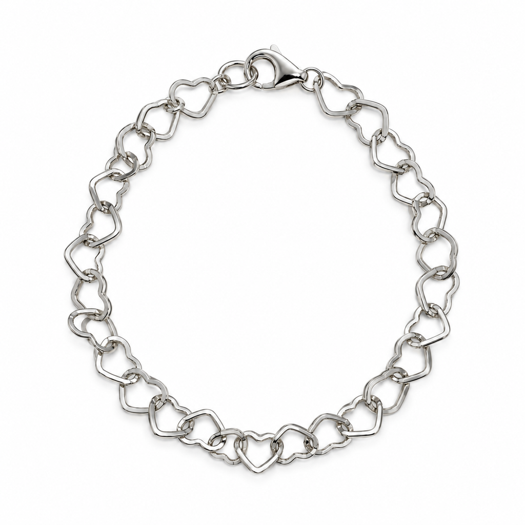Bracelet Cœurs Entrelacés en Argent 925