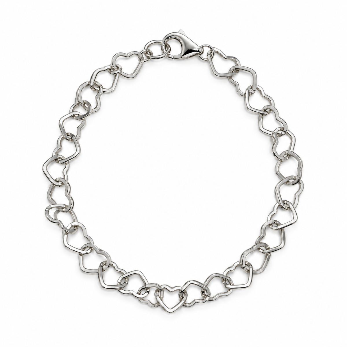 Bracelet Cœurs Entrelacés en Argent 925