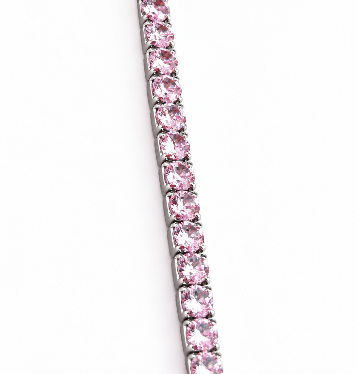 Bracelet Tennis Rose en Argent 925 Rhodié