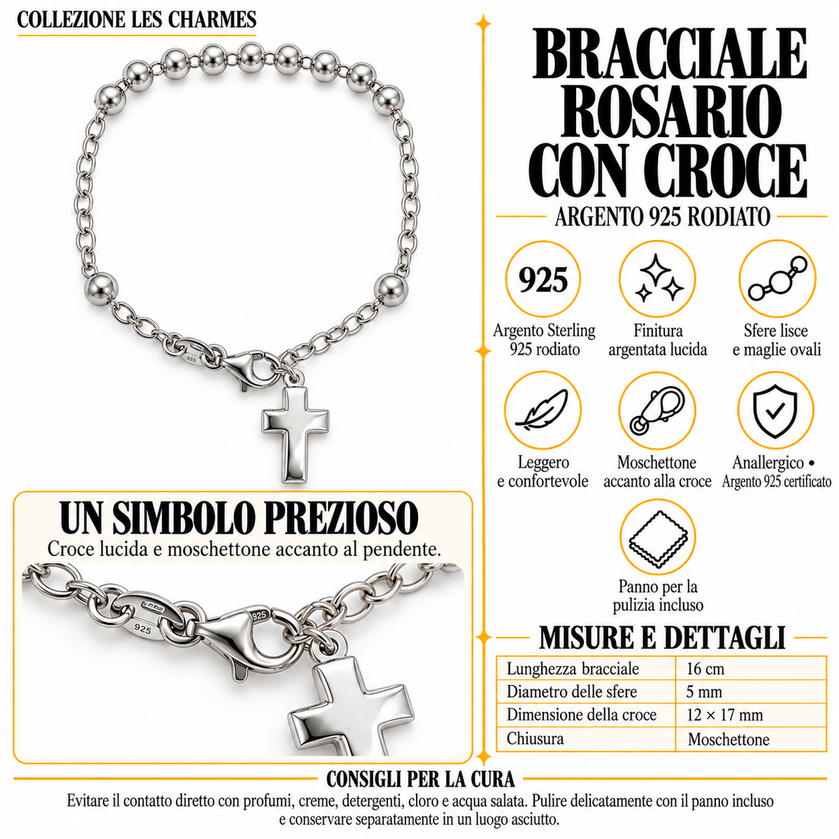 Bracelet Rosaire en Argent 925