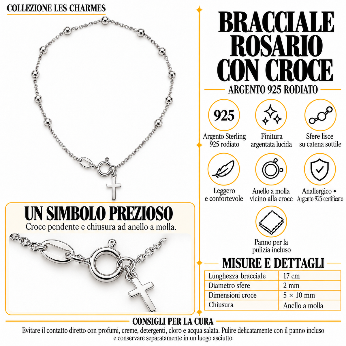 Bracelet Rosaire en Argent 925