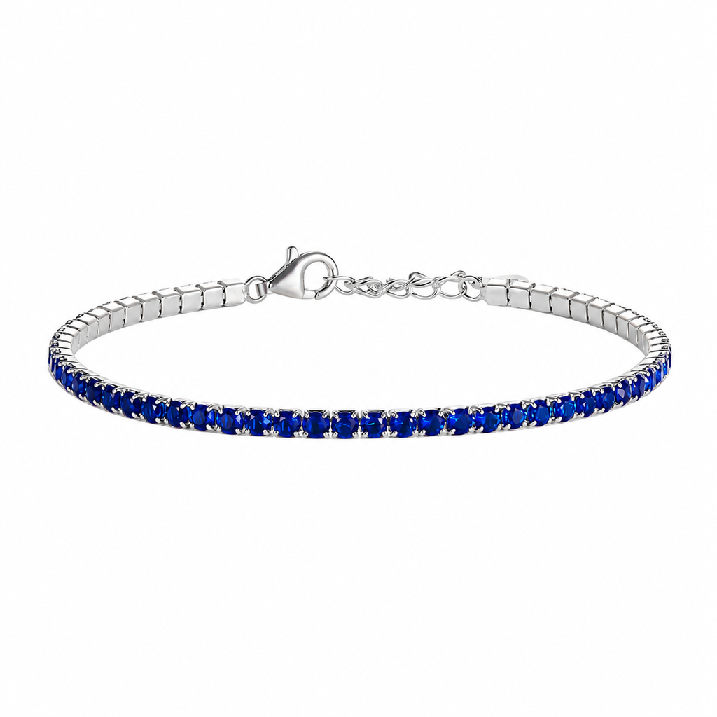 Bracelet Tennis Bleu en Argent 925 Rhodié