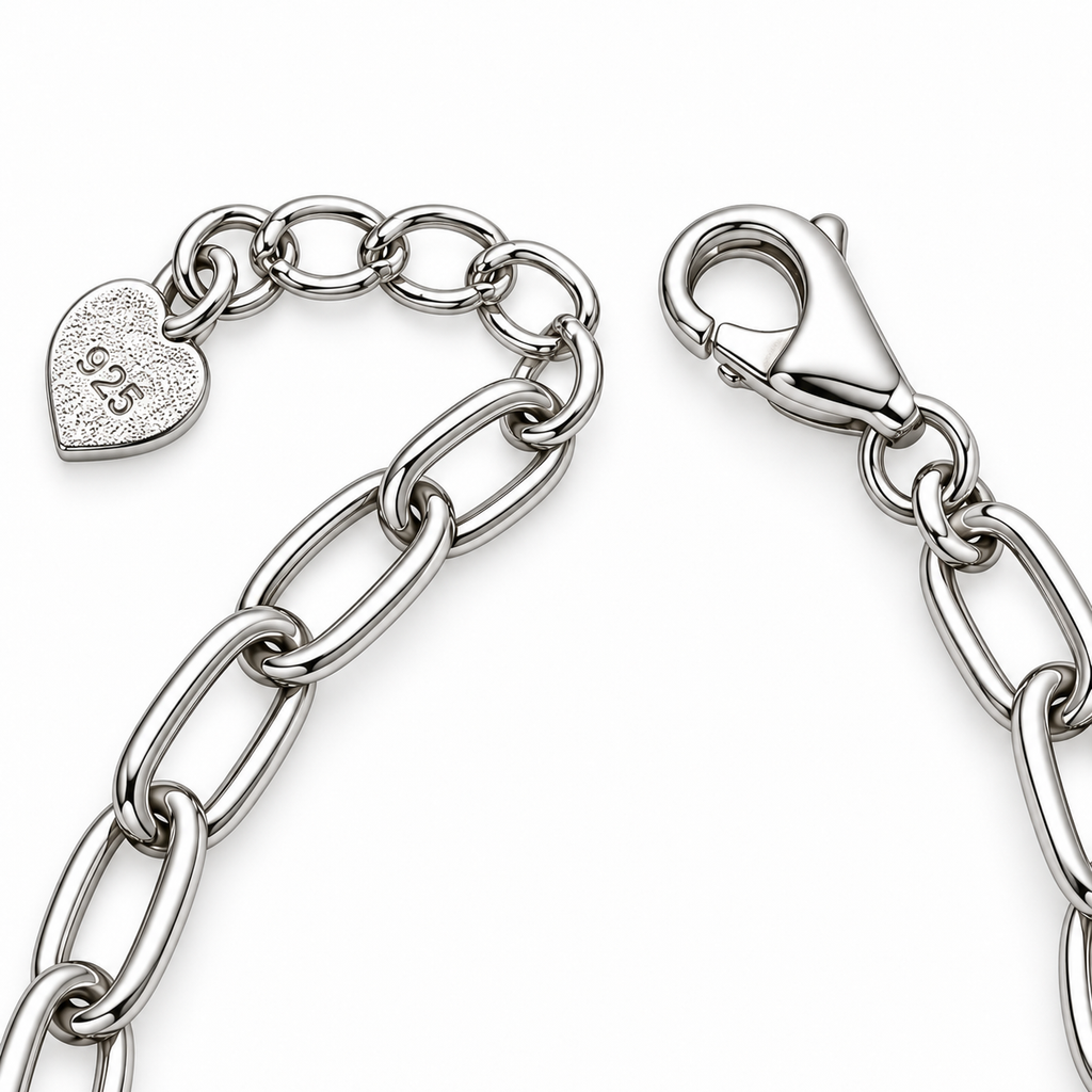 Bracciale con Infiniti e anelli di strass in Argento 925