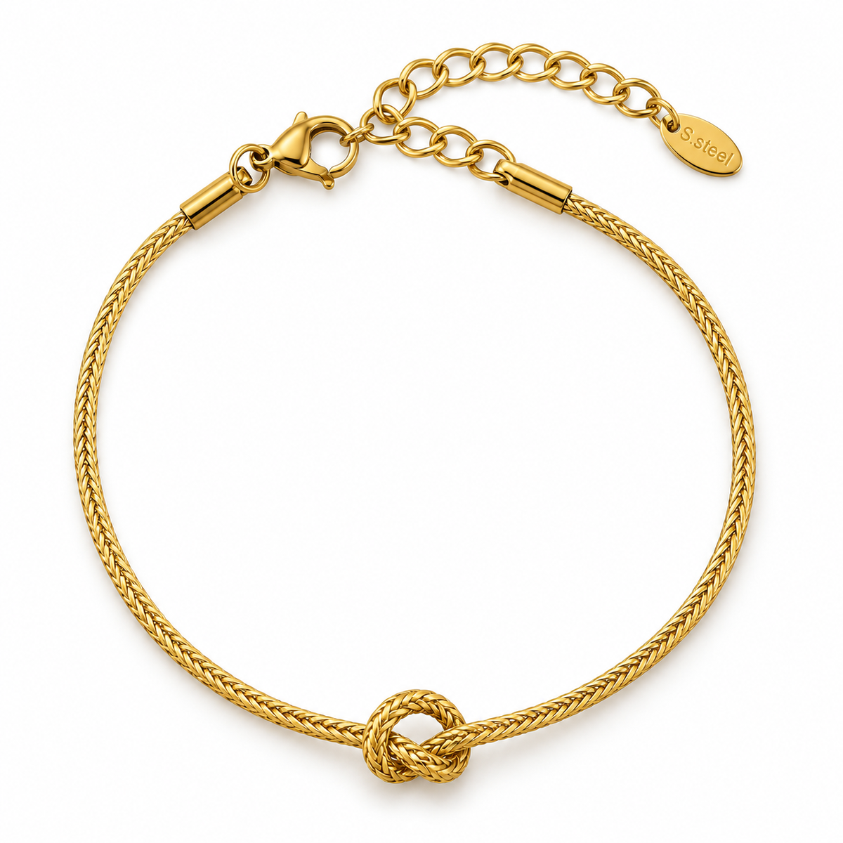 Bracciale nodo intrecciato in acciaio inox