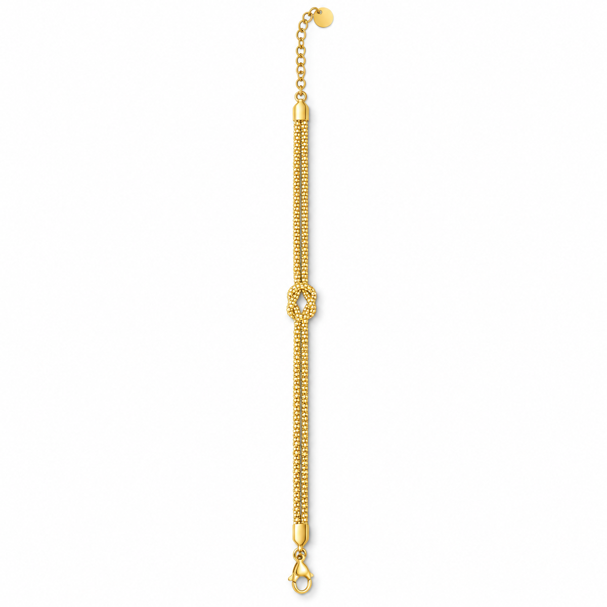 Bracciale Nodo Intrecciato doppio filo in Acciaio Inox