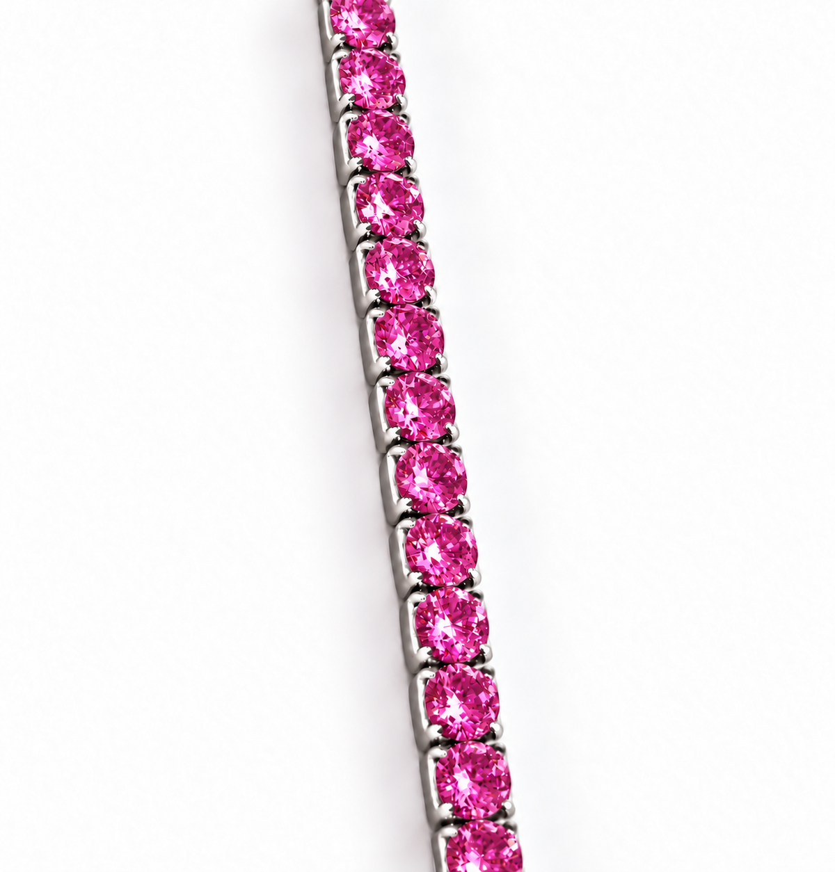 Bracciale Tennis Fucsia in Argento 925 Rodiato