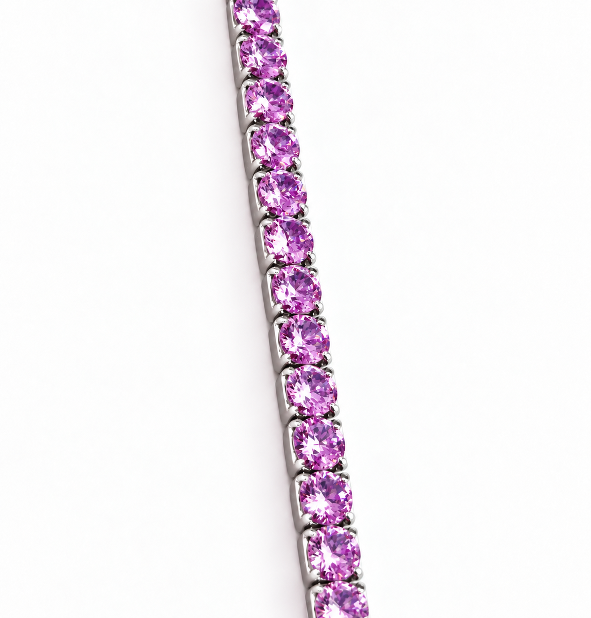 Bracciale Tennis Ametista in Argento 925 Rodiato