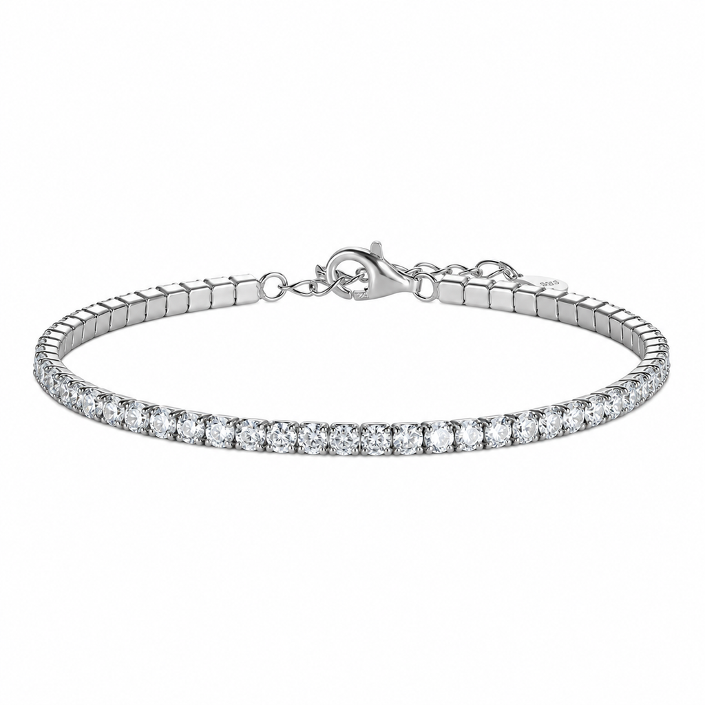Bracelet Tennis Crystal en Argent 925 Rhodié