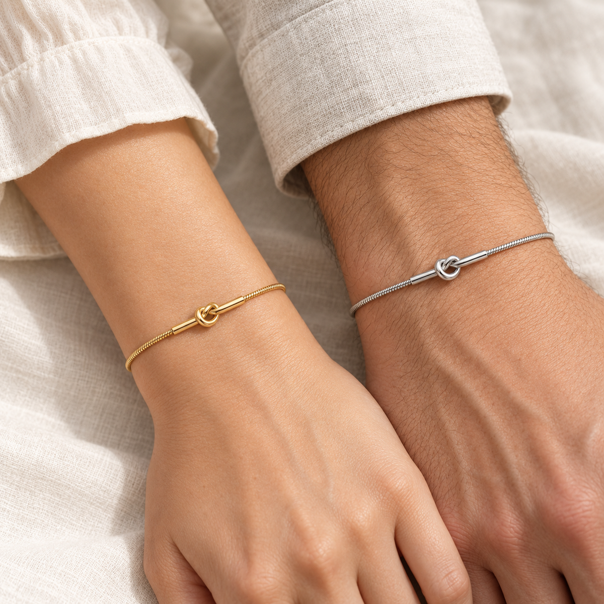 Bracciale Nodo Snake in Acciaio Inox