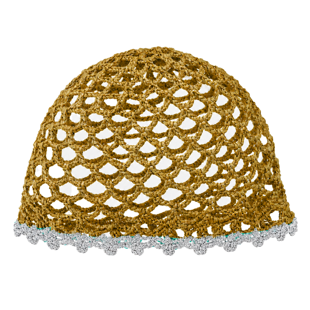Mesh Hat Bicolore Bordino Argento Cappelli estivi Made in Italy - Les Folies