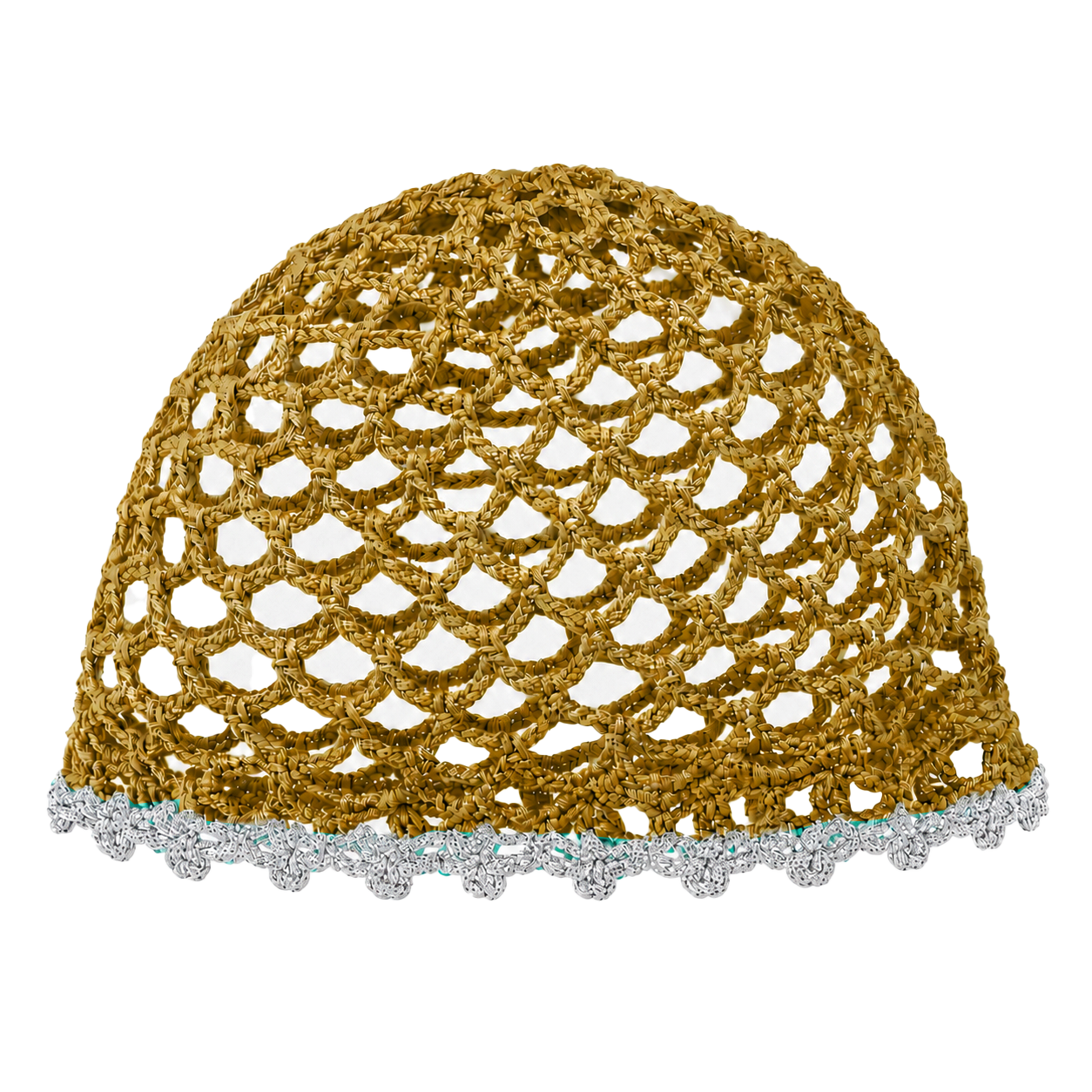 Mesh Hat Bicolore Bordino Argento Cappelli estivi Made in Italy - Les Folies
