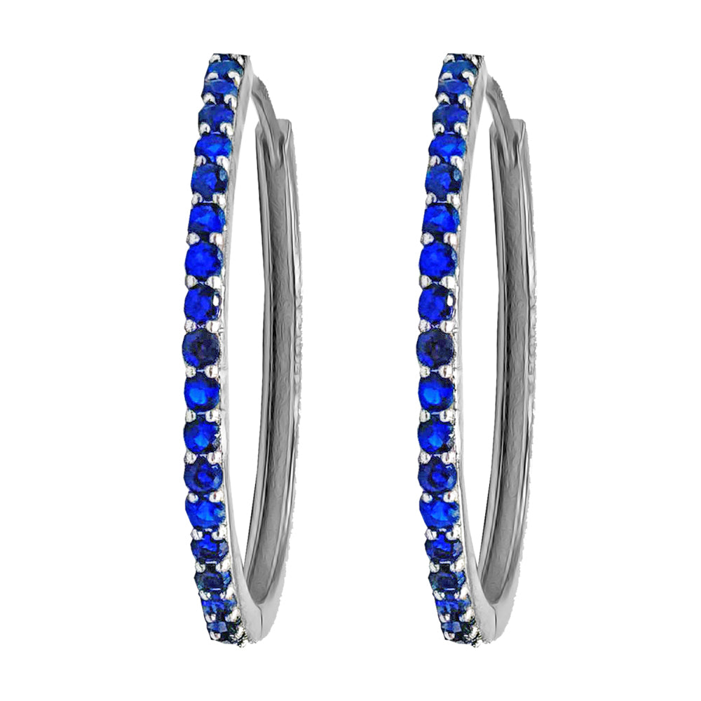 Orecchini a Cerchio con strass in Argento 925 - Les Folies